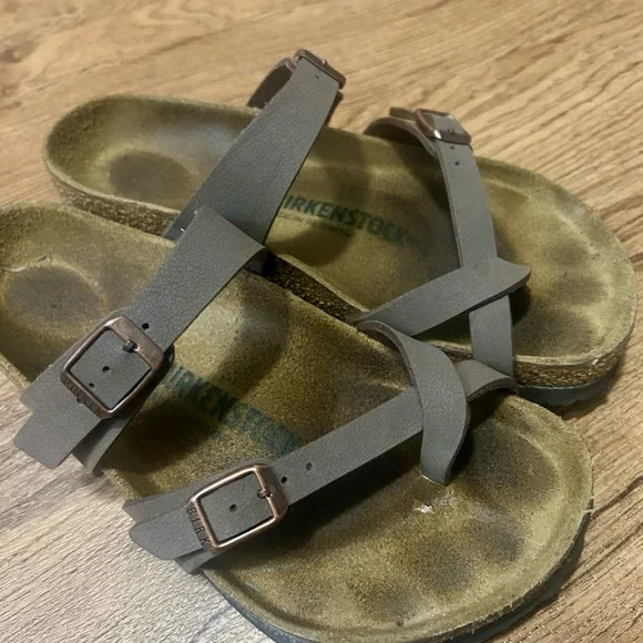 Birkenstock Taupe Mayari Cross-Strap Sandals - Picture 2 of 11
